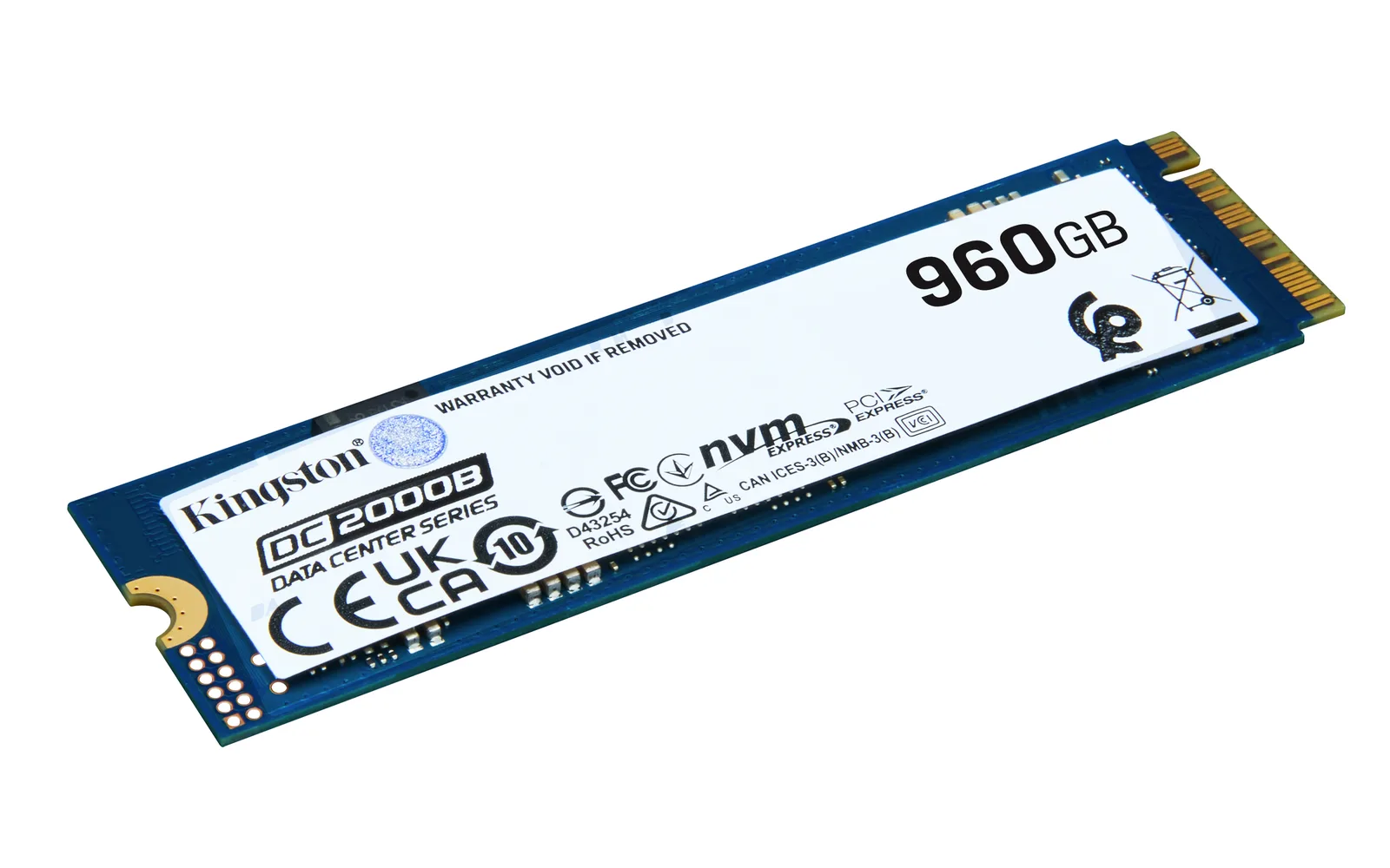 Kingston Technology Kingston DC2000B 960 GB M.2 PCI Express 4.0 NVMe 3D TLC