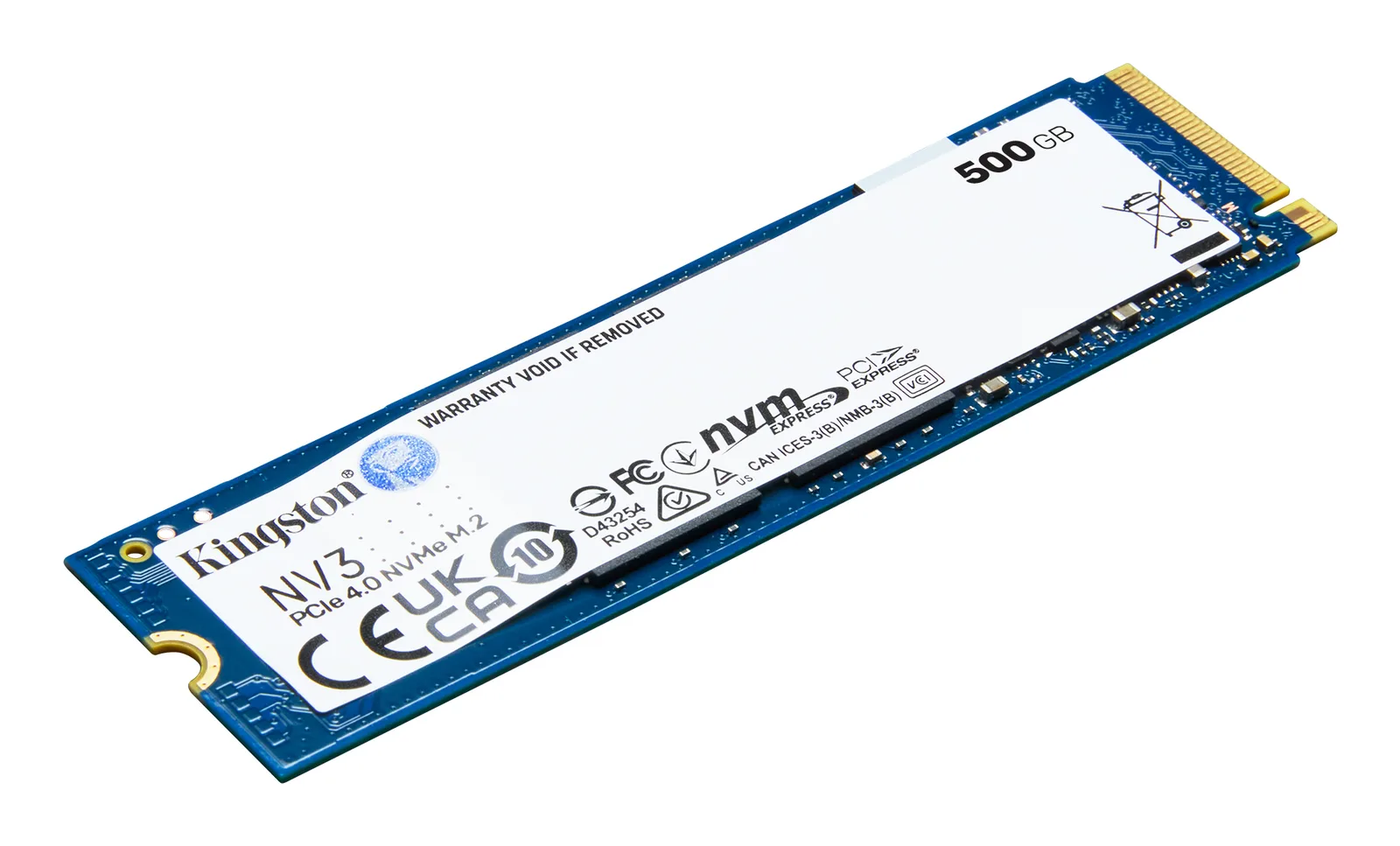Kingston Technology Kingston NV3 500 GB M.2 PCI Express 4.0 NVMe 3D NAND