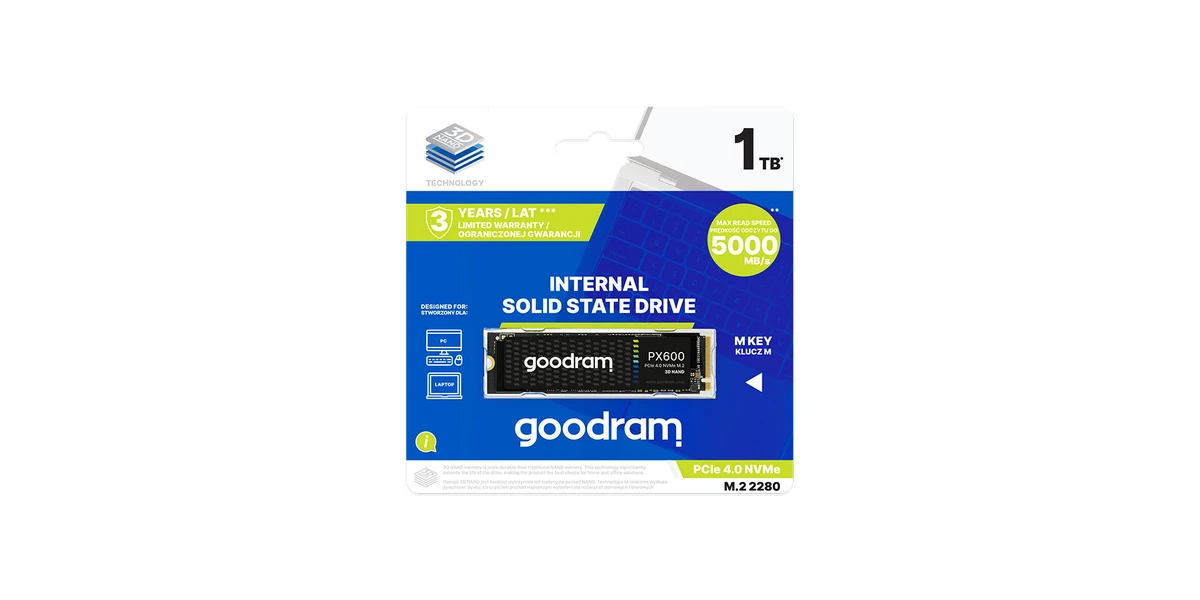 Goodram DC10M 960 GB M.2 PCI Express 4.0 NVMe 3D TLC SSD M.2 NVMe SSD