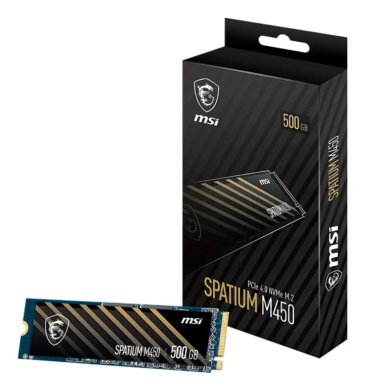 MSI M450 PCIe 4.0 NVMe M.2 500GB SPATIUM M450 PCIE 4.0 NVME M.2 500GB