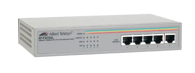 Allied Telesis 10/100TX x 5 ports Unmanaged Fast Ethernet Switch AT-FS705L