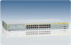 Allied Telesis 24-port 10/100TX managed FE Layer 2+ switch w/ 2 Gigabit expansion bays AT-8524M-80
