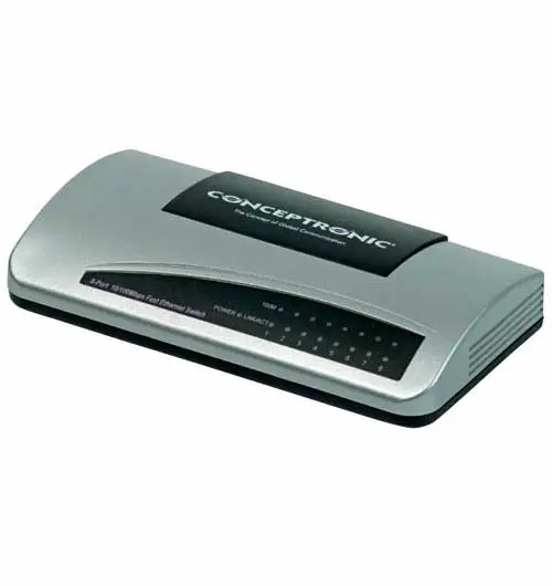 Conceptronic 8-ports Mobile Switch C100S8