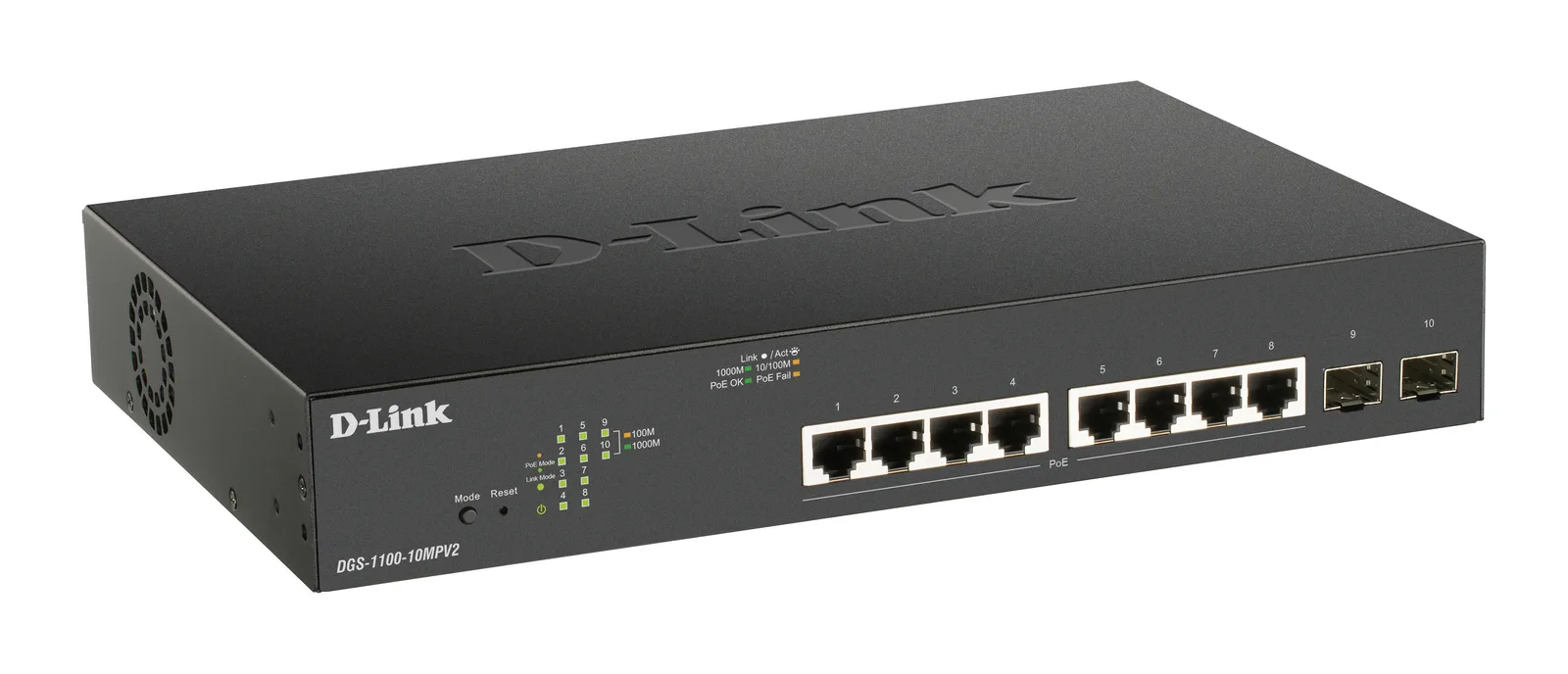 D-Link 10-Port PoE+ Gigabit Smart Managed Switch DGS-1100-10MPV2/B
