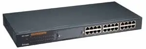 D-Link 24-port 10/100M NWay Rack Mountable, Auto-negotiation of MDI/MDIX Cross Over and IEEE 802.3x Flow Control DES-1024R+