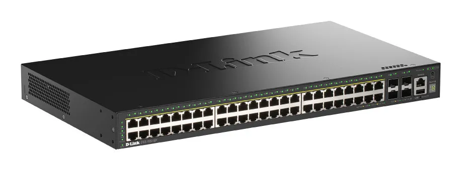 D-Link DGS-1530-52P/E ağ anahtarı Gözetilmiş L2 Gigabit Ethernet (10/100/1000) Ethernet üzerinden güç desteği (PoE) Siyah