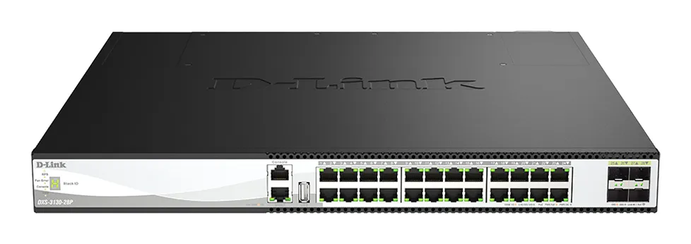 D-Link DXS-3130-28P Gözetilmiş L3 10G Ethernet (100/1000/10000) Ethernet üzerinden güç desteği (PoE) Siyah, Gri