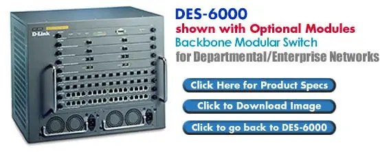 D-Link Modularized Switch for Departmental/Enterprise Networks DES-6000
