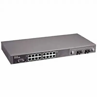 D-Link Switch 16xF+ENet 1xGBIC slot RJ45 19" DES-1218R