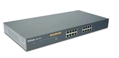 D-Link Switch 16xG+F+ENet RJ45 19" DGS-1016T