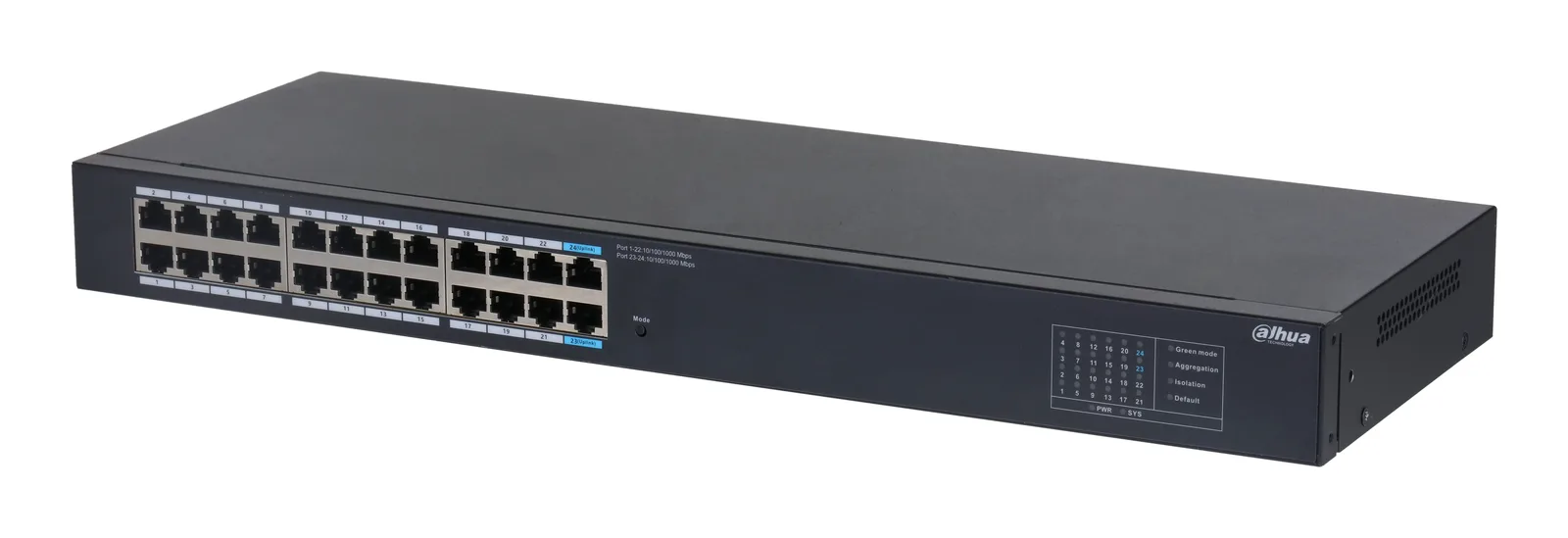 Dahua Technology SG1024 Yönetilmeyen Gigabit Ethernet (10/100/1000) Siyah