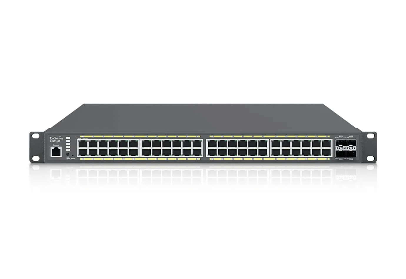 EnGenius Cloud Managed Switch 48-port GbE PoE.af/at(+) 410W 4x10Gb SFP+ L2+ 19i ECS1552P