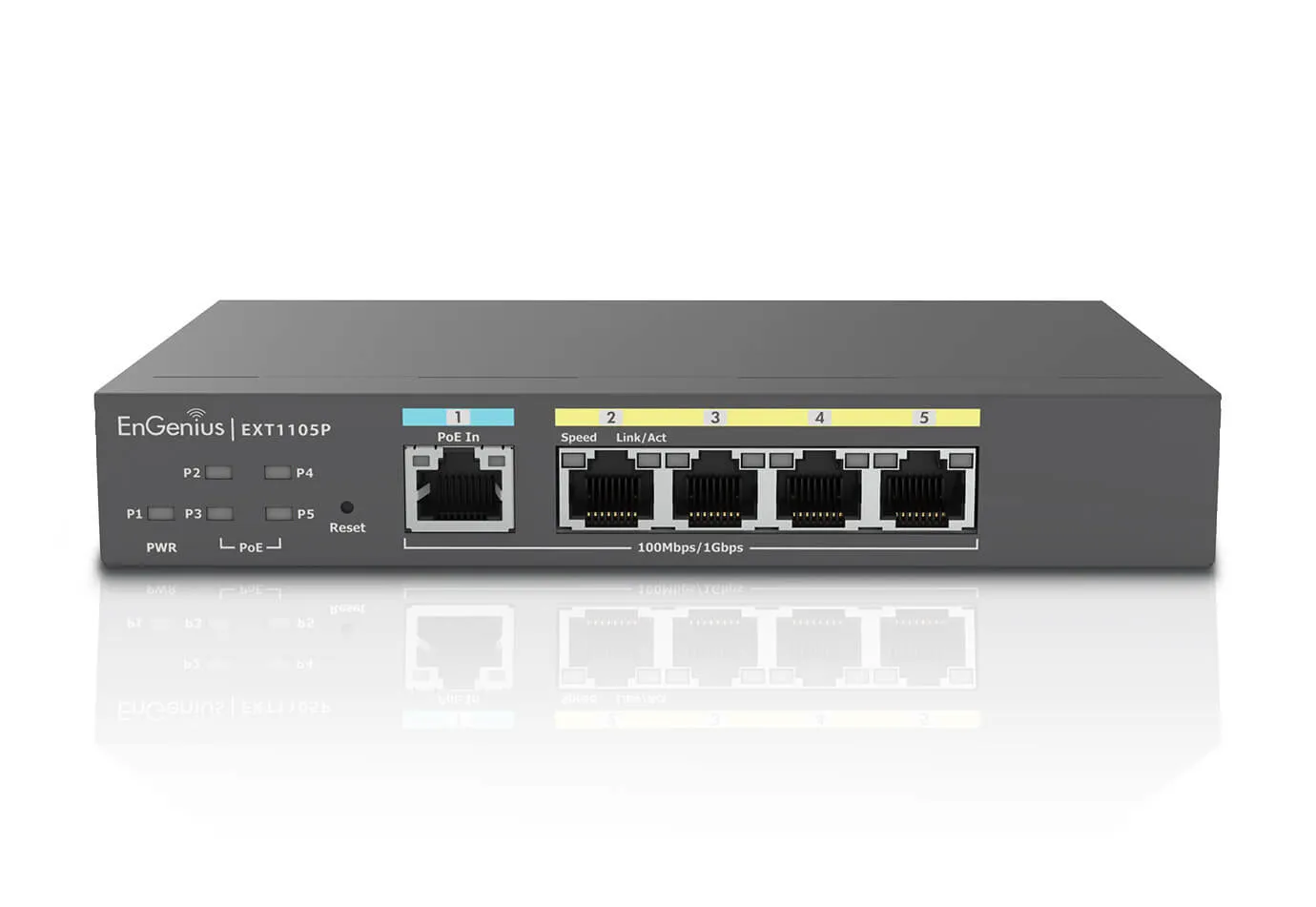 EnGenius EXT1105P ağ anahtarı Gözetilmiş L2 Gigabit Ethernet (10/100/1000) Ethernet üzerinden güç desteği (PoE) Siyah