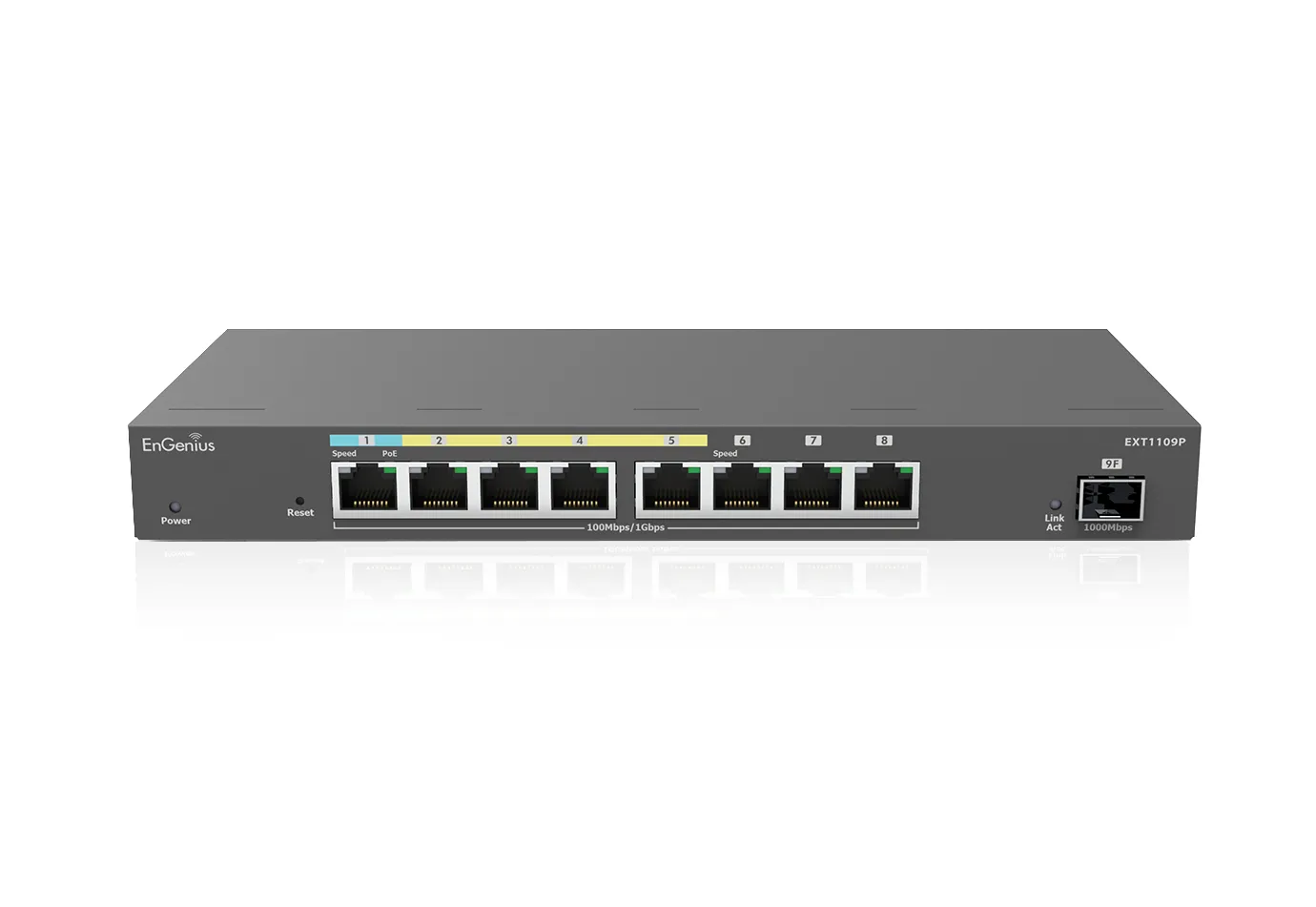EnGenius EXT1109P ağ anahtarı L2 Gigabit Ethernet (10/100/1000) Ethernet üzerinden güç desteği (PoE) Gri