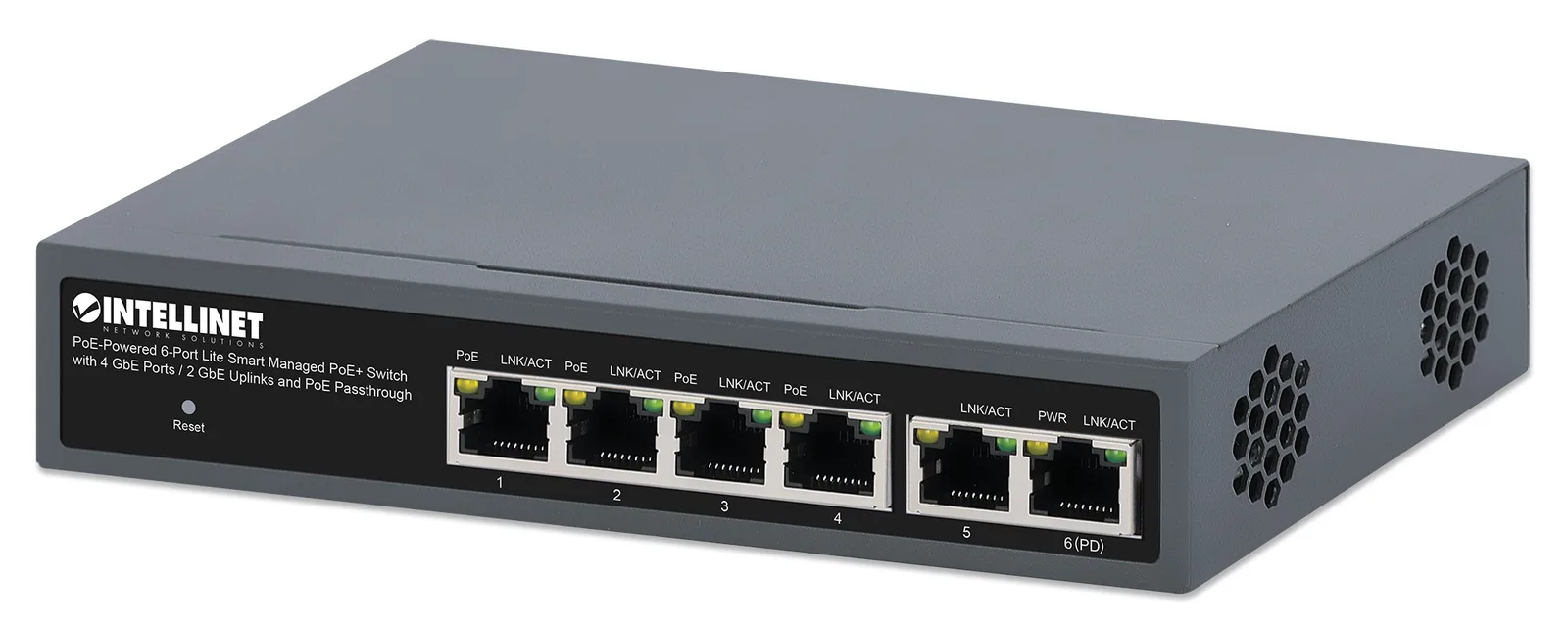 Intellinet 562034 ağ anahtarı Gözetilmiş Gigabit Ethernet (10/100/1000) Ethernet üzerinden güç desteği (PoE) Siyah