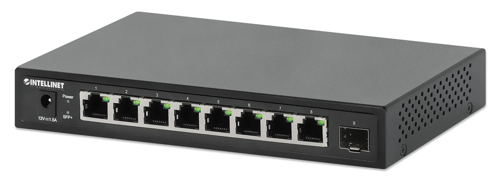 Intellinet 562096-UK ağ anahtarı Yönetilmeyen 2.5G Ethernet (100/1000/2500) Siyah