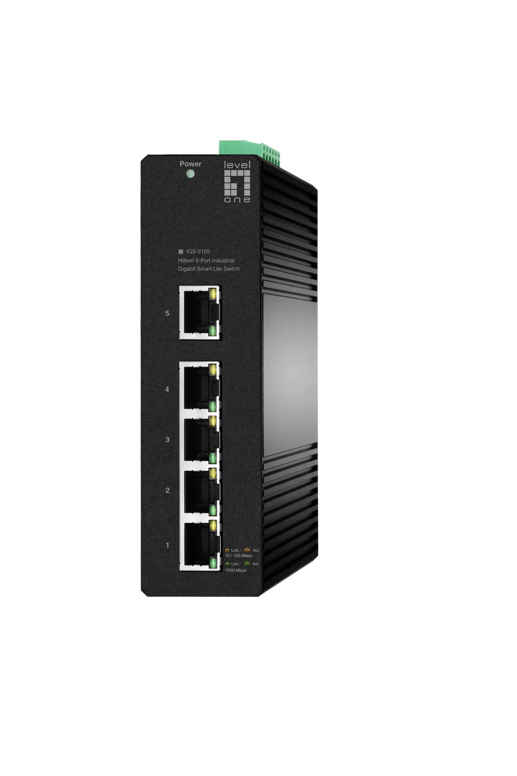 LevelOne IGS-2105 ağ anahtarı Gözetilmiş L2 Gigabit Ethernet (10/100/1000) Siyah