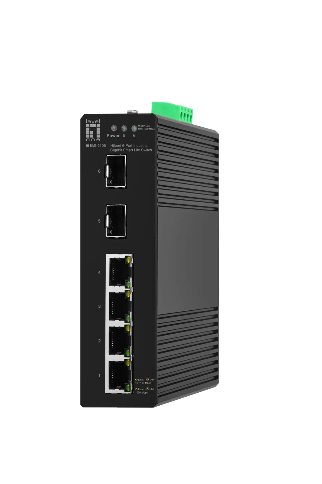 LevelOne IGS-2106 ağ anahtarı Gözetilmiş L2 Gigabit Ethernet (10/100/1000) Siyah