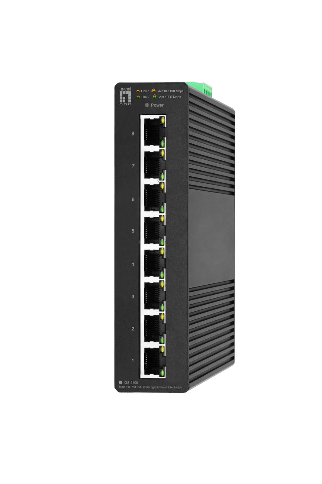 LevelOne IGS-2108 ağ anahtarı Gözetilmiş L2 Gigabit Ethernet (10/100/1000) Siyah