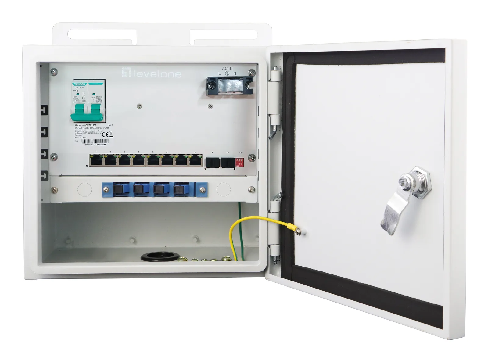LevelOne OSW-1031 ağ anahtarı Yönetilmeyen 2.5G Ethernet (100/1000/2500) Ethernet üzerinden güç desteği (PoE) Siyah