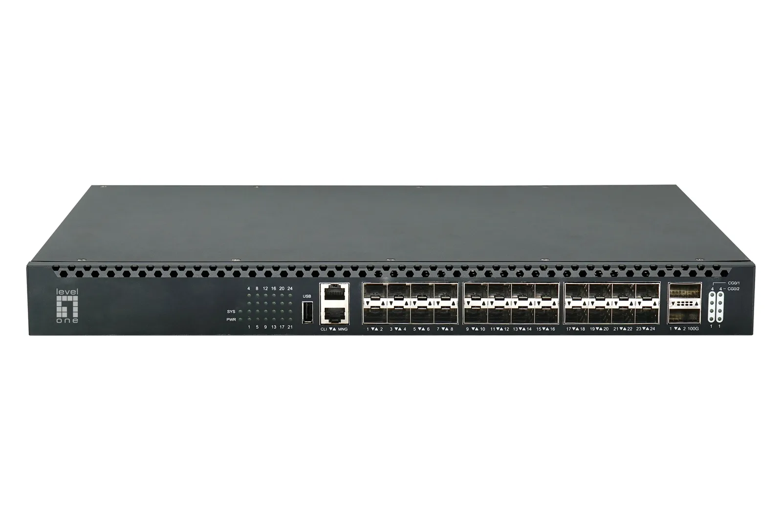 LevelOne XQS-3126 ağ anahtarı Gözetilmiş L3 Siyah