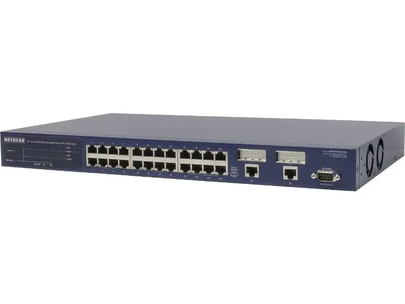 NETGEAR ProSafe™ 24 Port 10/100 L2 Managed Switch with 2 Gigabit Ports FSM726UK