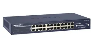 NETGEAR ProSafe™ 24 Port 10/100 Rackmount Switch with 100FX Slot JFS524FUK