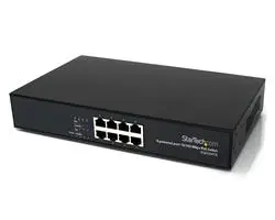 StarTech.com 8 Port 10/100 PSE Industrial Power over Ethernet Switch - All 8 Ports PoE IES8100POEGB