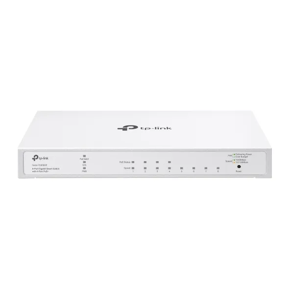 TP-Link FESTA FS308GP ağ anahtarı Gözetilmiş Gigabit Ethernet (10/100/1000) Ethernet üzerinden güç desteği (PoE) Beyaz