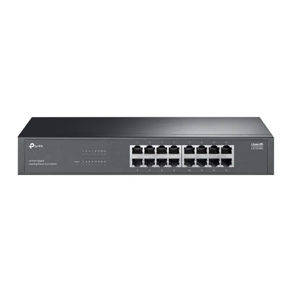 TP-Link LS1016G ağ anahtarı Yönetilmeyen Gigabit Ethernet (10/100/1000) Siyah