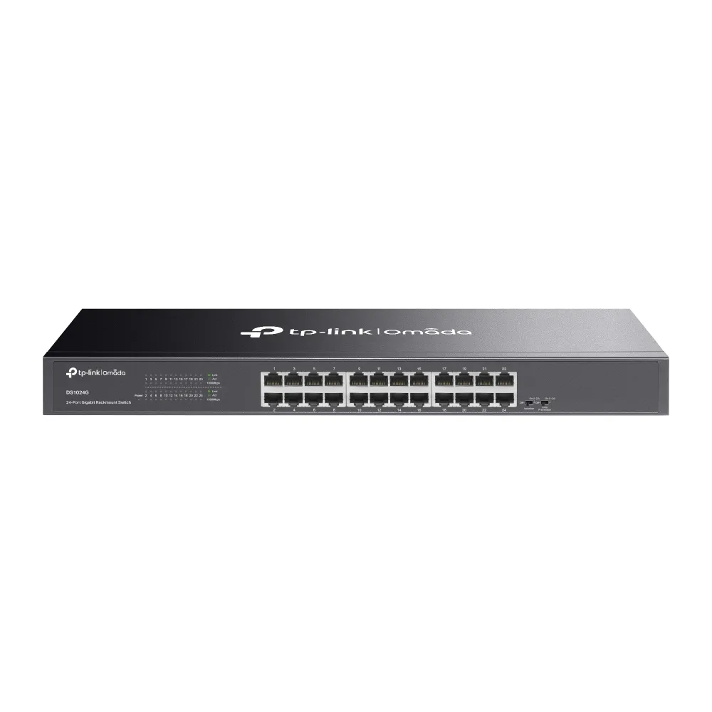 TP-Link Omada DS1024G ağ anahtarı Yönetilmeyen Gigabit Ethernet (10/100/1000) 1U Siyah