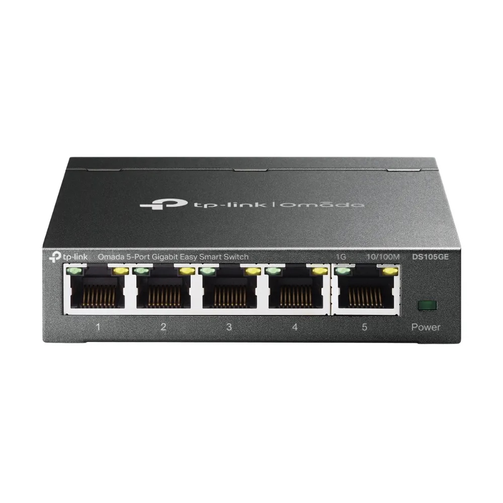 TP-Link Omada DS105GE ağ anahtarı Gözetilmiş L2 Gigabit Ethernet (10/100/1000) Siyah