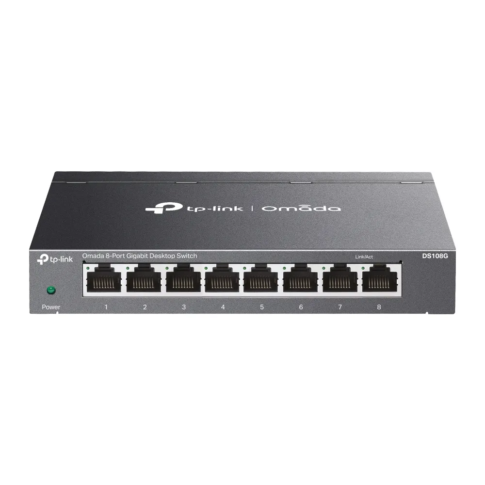 TP-Link Omada DS108G ağ anahtarı Yönetilmeyen Gigabit Ethernet (10/100/1000) Siyah