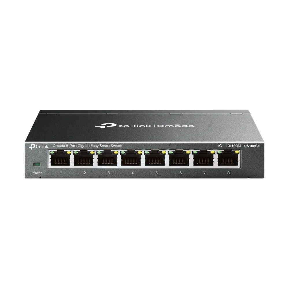 TP-Link Omada DS108GE ağ anahtarı Yönetilmeyen Gigabit Ethernet (10/100/1000) Siyah