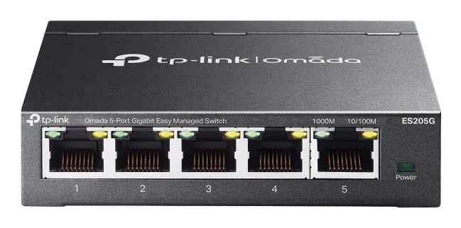 TP-Link Omada ES205G ağ anahtarı Gözetilmiş Gigabit Ethernet (10/100/1000) Siyah