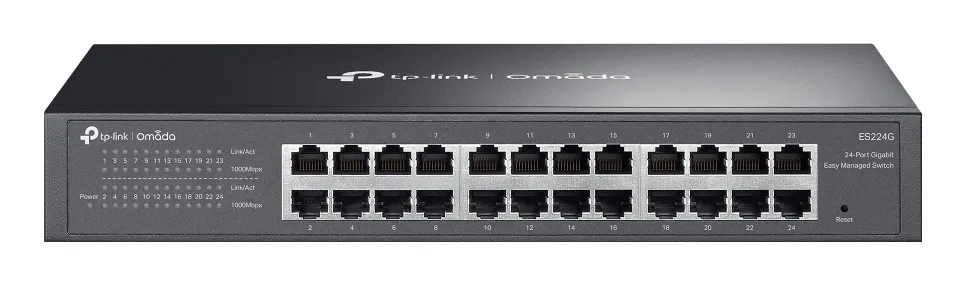 TP-Link Omada ES224G ağ anahtarı Gözetilmiş L2 Gigabit Ethernet (10/100/1000) Siyah