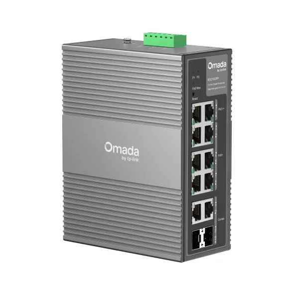 TP-Link Omada IES210GPP ağ anahtarı Gözetilmiş Gigabit Ethernet (10/100/1000) Ethernet üzerinden güç desteği (PoE) DIN rail Gri