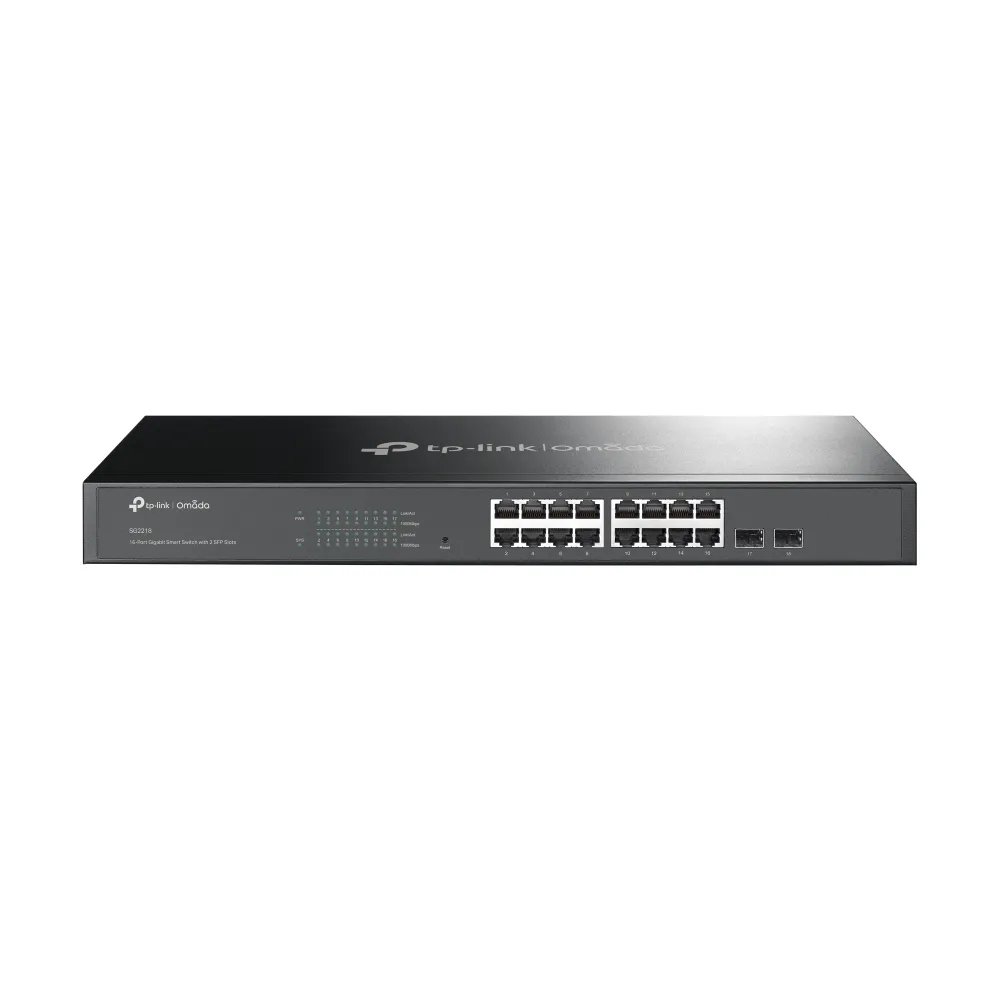 TP-Link Omada SG2218 ağ anahtarı Gözetilmiş L2/L2+ Gigabit Ethernet (10/100/1000) 1U Siyah
