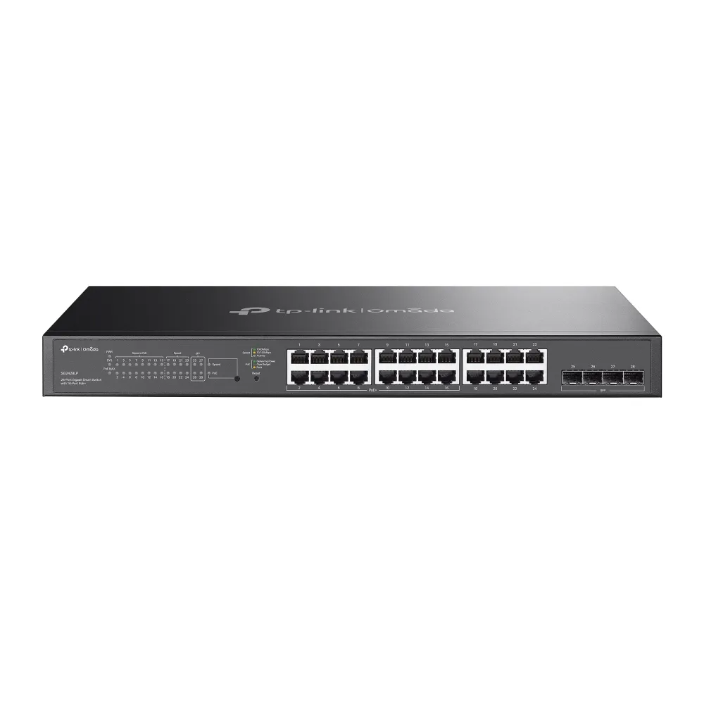 TP-Link Omada SG2428LP ağ anahtarı Gözetilmiş L2/L2+ Gigabit Ethernet (10/100/1000) Ethernet üzerinden güç desteği (PoE) Gri