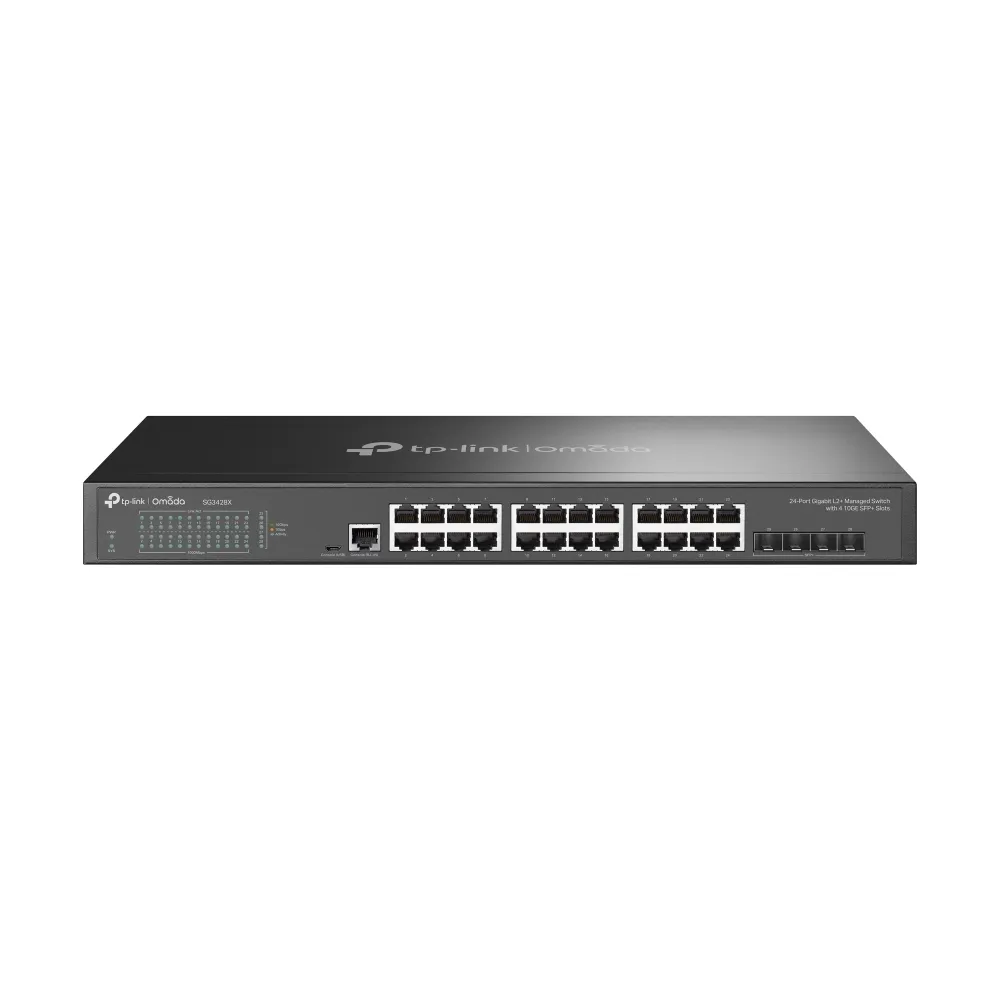 TP-Link Omada SG3428X ağ anahtarı Gözetilmiş L2+/L3 Gigabit Ethernet (10/100/1000) 1U Siyah