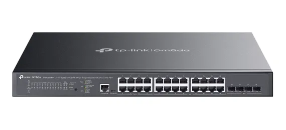 TP-Link Omada SG3428XMPP ağ anahtarı Gözetilmiş L2+ Gigabit Ethernet (10/100/1000) Ethernet üzerinden güç desteği (PoE) 1U Siyah