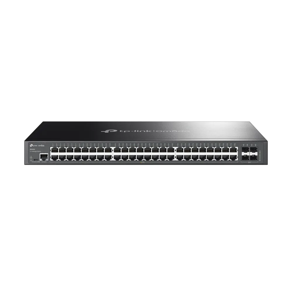 TP-Link Omada SG3452 ağ anahtarı Gözetilmiş L2+ Gigabit Ethernet (10/100/1000) 1U Siyah