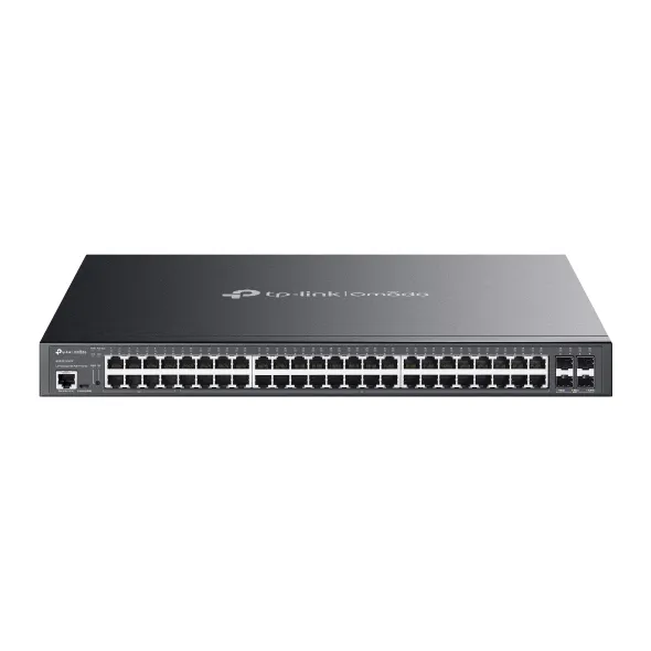 TP-Link Omada SG3452XMPP ağ anahtarı Gözetilmiş L2+ Gigabit Ethernet (10/100/1000) Ethernet üzerinden güç desteği (PoE) 1U Siyah