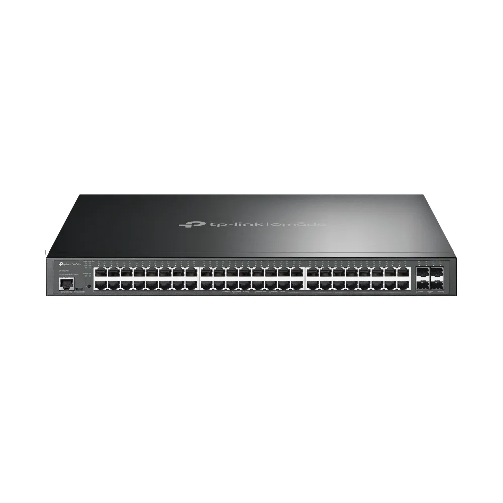 TP-Link Omada SG3452XP ağ anahtarı Gözetilmiş L2+ Gigabit Ethernet (10/100/1000) Ethernet üzerinden güç desteği (PoE) 1U Siyah