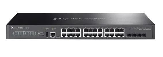 TP-Link Omada SG5428X ağ anahtarı Gözetilmiş L3 Gigabit Ethernet (10/100/1000) Siyah