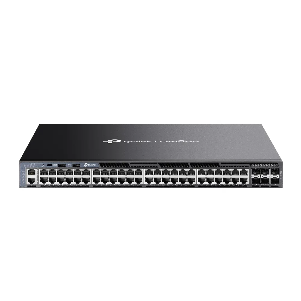 TP-Link Omada SG6654X ağ anahtarı Gözetilmiş L3 Gigabit Ethernet (10/100/1000) 1U Siyah