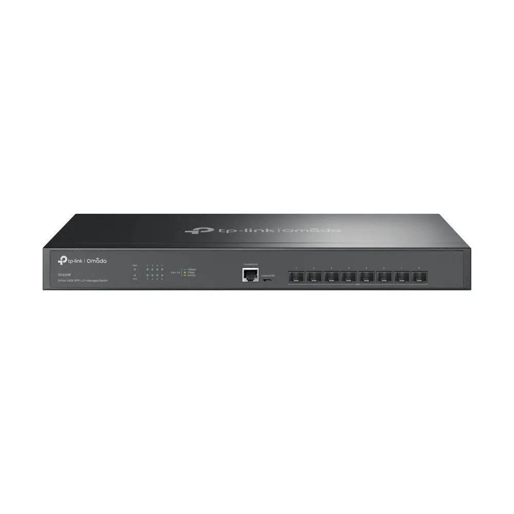 TP-Link Omada SX3008F ağ anahtarı Gözetilmiş L2/L3 Siyah