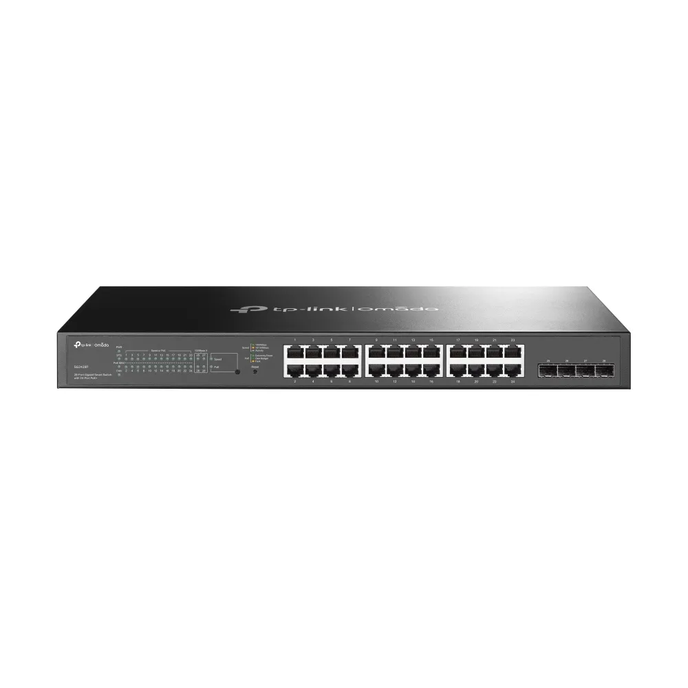 TP-Link Omada TL-SG2428P Gözetilmiş L2/L2+ Gigabit Ethernet (10/100/1000) Ethernet üzerinden güç desteği (PoE) 1U Siyah