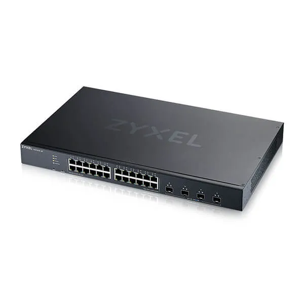 Zyxel XGS1935-28-EU0101F ağ anahtarı Gözetilmiş L2+/L3 Gigabit Ethernet (10/100/1000) 1U Siyah