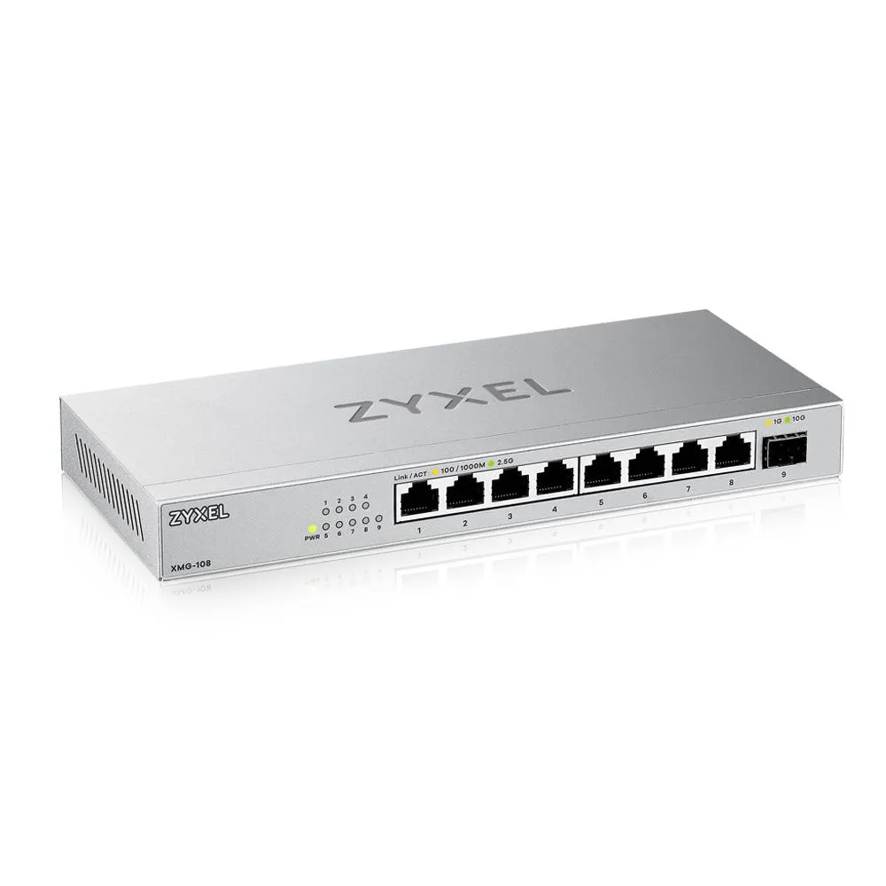 Zyxel XMG-108 Yönetilmeyen 2.5G Ethernet (100/1000/2500) Gümüş
